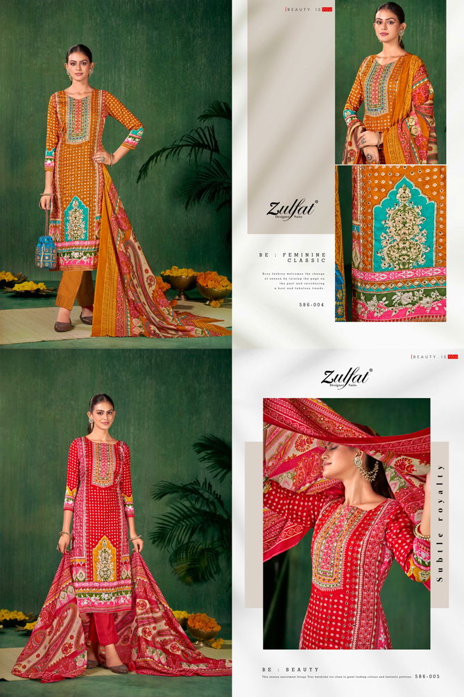 Sangini By Zulfat Printed Jam Cotton Dress Material Wholesale Price In Surat